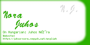 nora juhos business card